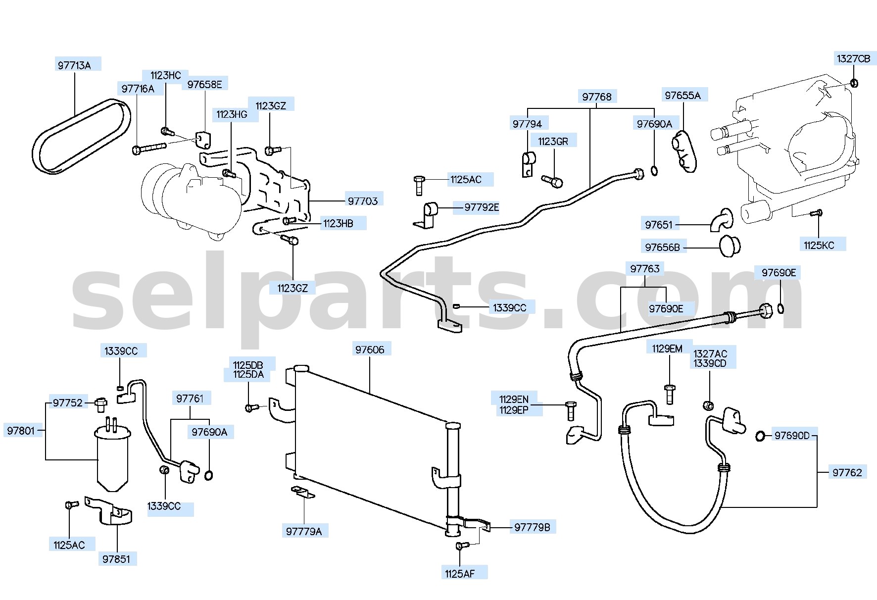 Genuine CONDENSER ASSY-COOLER for Hyundai Sonata #97606C1001