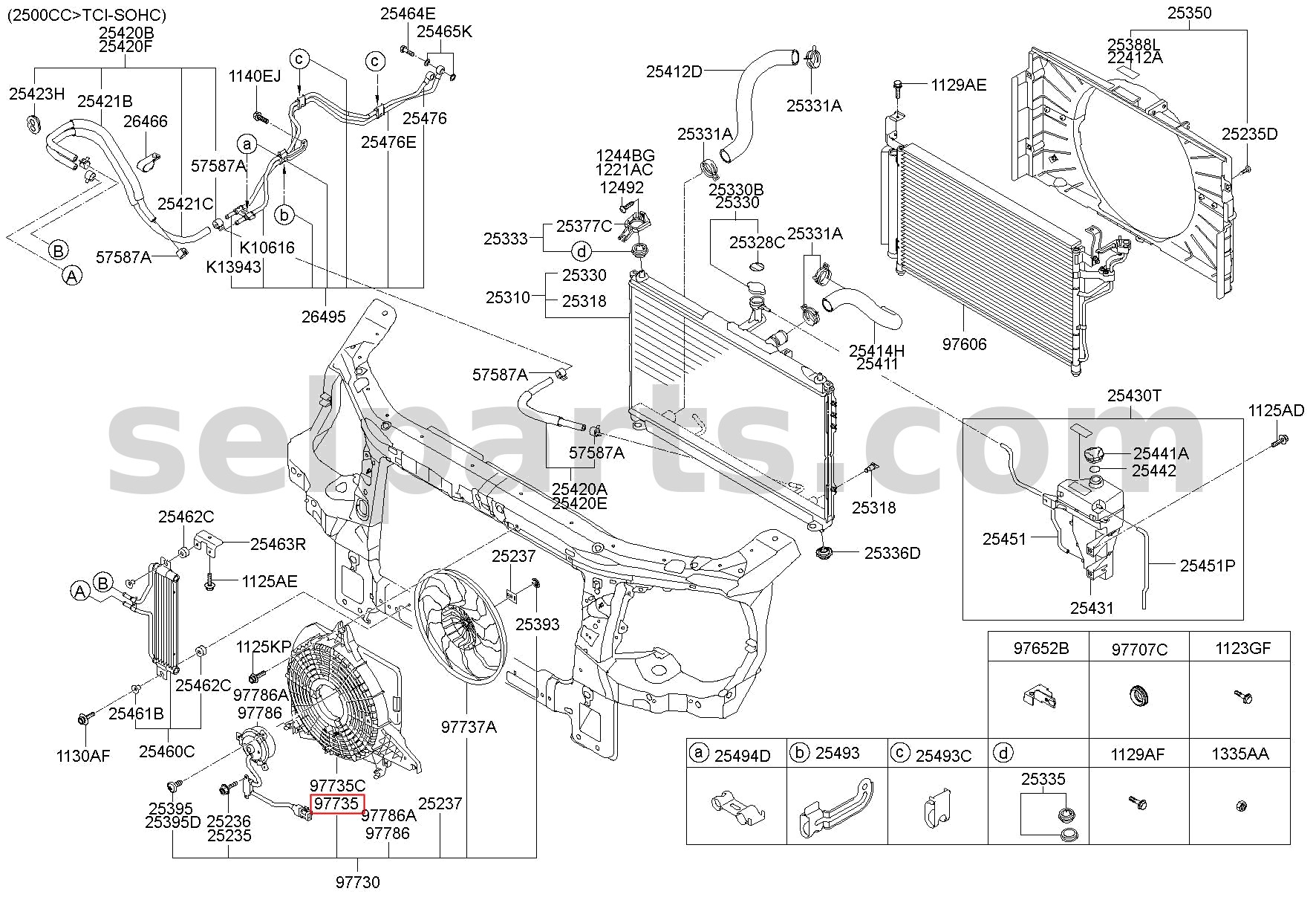 Genuine SHROUD for Hyundai Grand Starex #977354H110