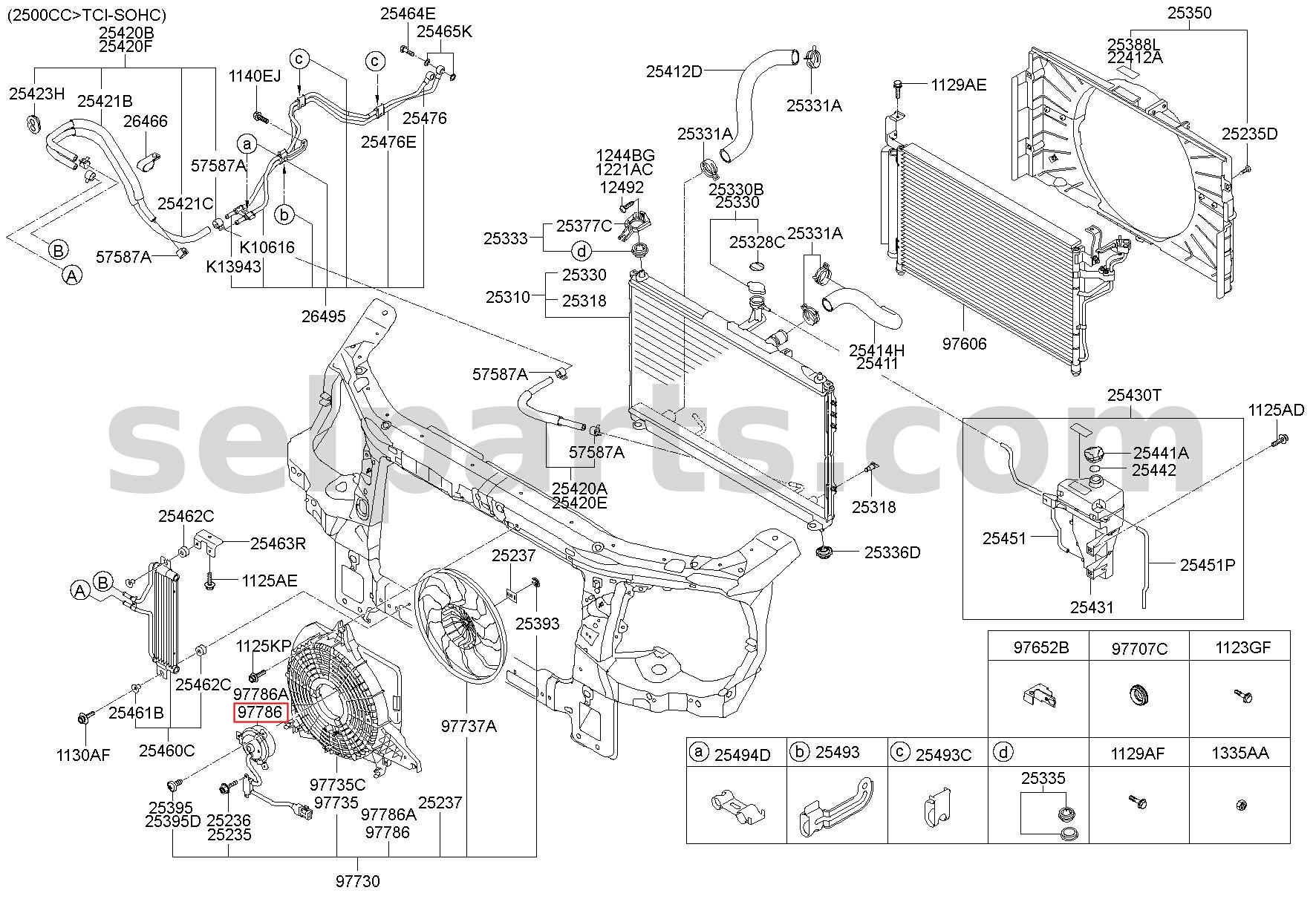Genuine MOTOR-CONDENSOR COOLING FAN for Hyundai Grand Starex #977864H110