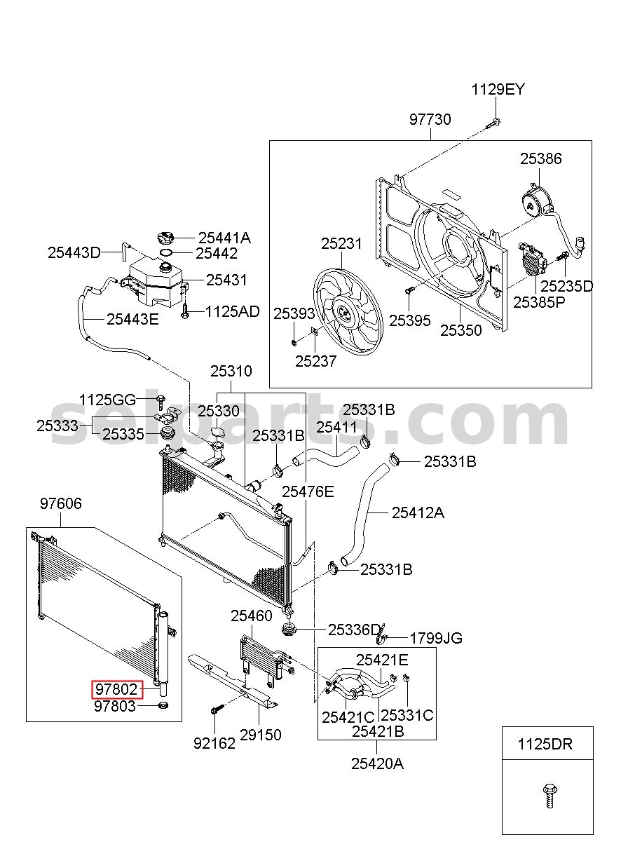 Genuine DESICCANT-RECEIVER DRIER for Hyundai Santa Fe #9780225000